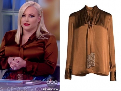 copper satin blouse