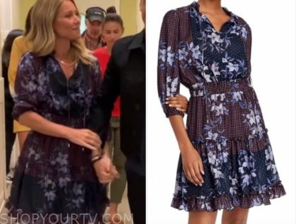 Live with Kelly and Ryan: September 2019 Kelly Ripa's Purple Floral ...