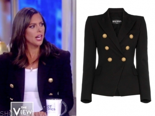 The View: September 2019 Abby Huntsman's Black Double Breasted Blazer ...