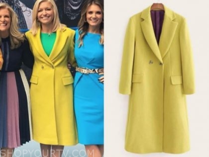 Fox and Friends: September 2019 Ainsley Earhardt's Yellow Coat | Shop ...