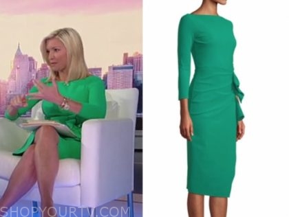 Fox and Friends: September 2019 Ainsley Earhardt's Green Boatneck Dress ...