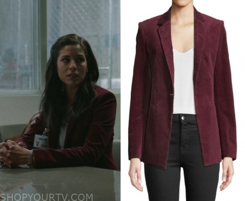 Pearson: Season 1 Episode 8 Yoli's Burgundy Cord Jacket | Shop Your TV