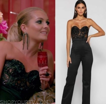 black bustier jumpsuit