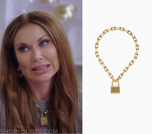 Dior gold lock clearance necklace