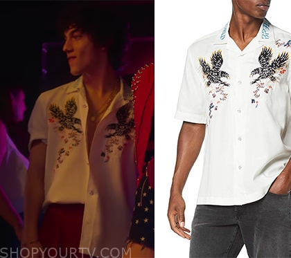 ÉLITE : Season 2 Episode 4 Valerio's embroidered shirt | Fashion, Clothes,  Outfits and Wardrobe on | Shop Your TV