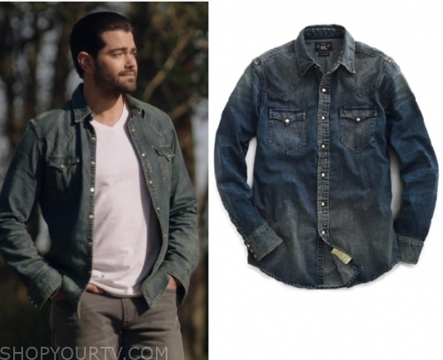 Chesapeake Shores: Season 4 Episode 3 Trace's Denim Shirt | Shop Your TV