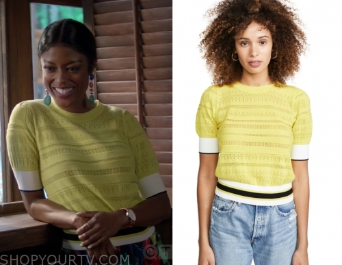 God Friended Me: Season 2 Episode 2 Ali's Yellow Pointelle Sweater ...