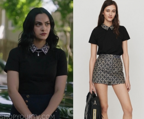 Riverdale: Season 4 Episode 1 Veronica's Jacquard Floral TEe | Shop Your TV