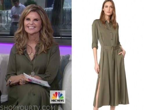 The Today Show: October 2019 Maria Shriver's Olive Green Shirt Dress ...