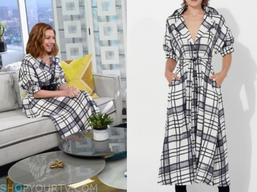 E! News: Daily Pop October 2019 Alyson Hannigan's Black and White Check ...