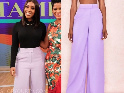 Tamron Hall Show: October 2019 Jackie Aina's Lavender Purple Trouser ...