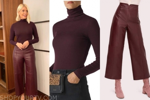 burgundy leather pants womens