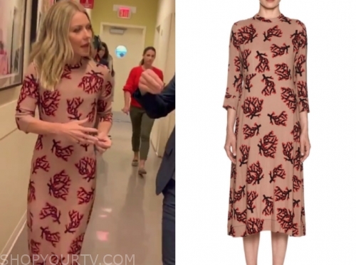 Live with Kelly and Ryan: October 2019 Kelly Ripa's Branch Print Midi ...