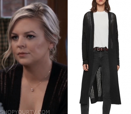 General Hospital: October 2019 Maxie's Black Cardigan | Shop Your TV