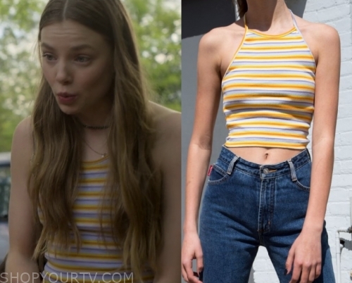 Looking for Alaska: Season 1 Episode 1 Alaska's Yellow/Blue Striped Halter