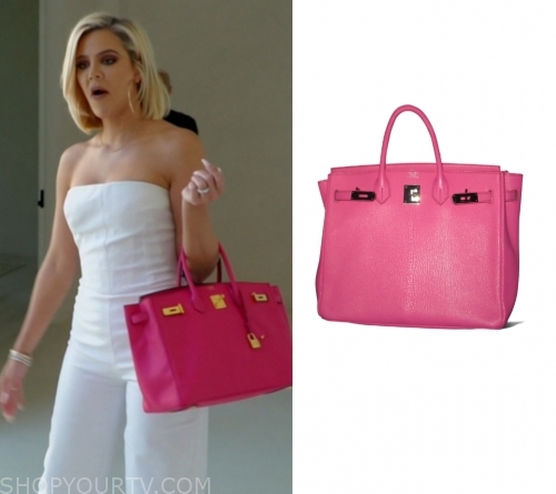 Khloe Kardashian's bright red oversized Birkin bag :: Stepped out in LA  with her statement accessory