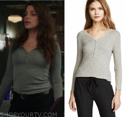 NCIS New Orleans: Season 6 Episode 4 Tammy's Grey Henley Top