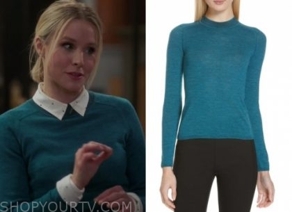 The Good Place: Season 4 Episode 4 Eleanor's Cashmere Teal Sweater ...