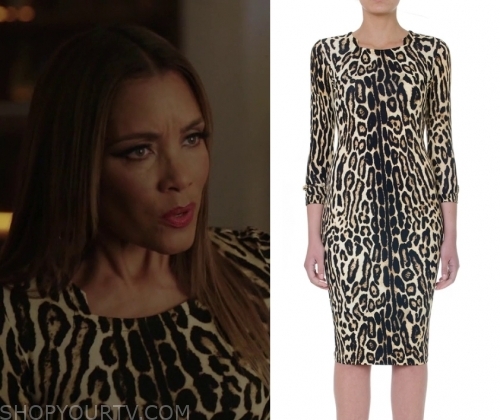 Dynasty: Season 3 Episode 3 Dominique's Leopard Print Dress | Shop Your TV