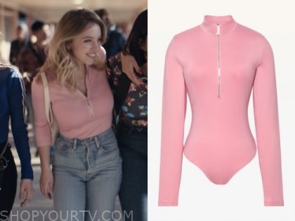 Cassie's pink embellished trim dress on Euphoria