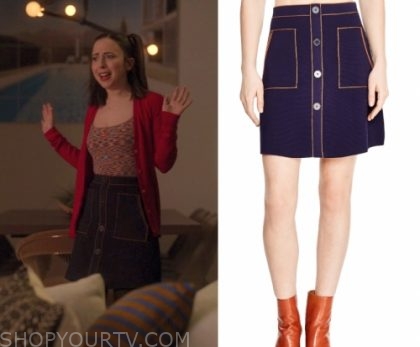 Dollface: Season 1 Episode 7 Izzy's Contrast Trim Mini Skirt | Shop Your TV