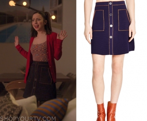 Dollface: Season 1 Episode 7 Izzy's Contrast Trim Mini Skirt | Shop Your TV