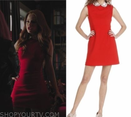 Riverdale: Season 4 Episode 7 Cheryl's Red Collared Mini Dress | Shop ...