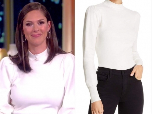 The View: November 2019 Abby Huntsman's White Mock Neck Top | Shop Your TV