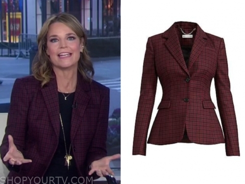 The Today Show: November 2019 Savannah Guthrie's Red and Black Plaid ...