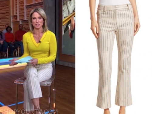 Good Morning America: November 2019 Amy Robach's Striped Cropped Pants ...