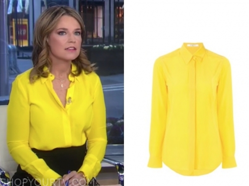 The Today Show: November 2019 Savannah Guthrie's Yellow Blouse | Shop ...