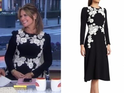 The Today Show: November 2019 Savannah Guthrie's Black and White Floral ...
