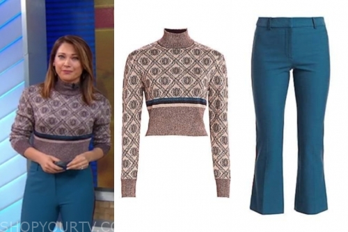 Good Morning America: November 2019 Ginger Zee's Printed Turtleneck ...