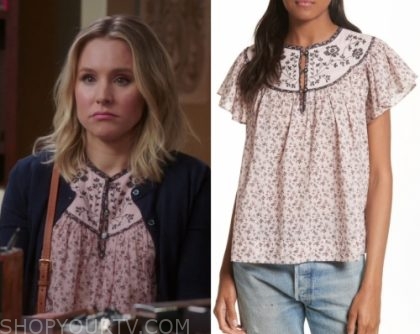 The Good Place: Season 4 Episode 9 Eleanor's Pink Embroidered Blouse ...