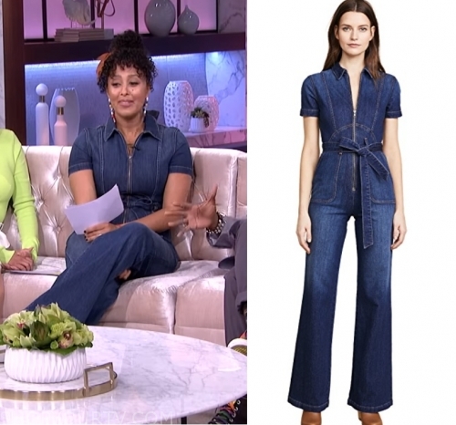 The Talk: October 2019 Tamera's Denim Zip Jumpsuit | Fashion, Clothes ...