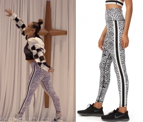 Empire: Season 6 Episode 6 Tiana's White Leopard Print Leggings