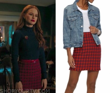 Riverdale: Season 4 Episode 9 Cheryl's Red Tweed Mini Skirt | Shop Your TV