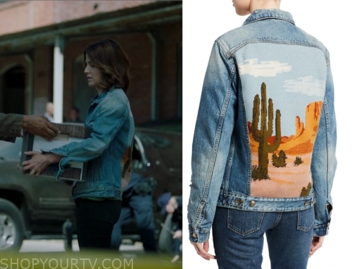 Alanui Desert-Landscape-Back Denim Jacket