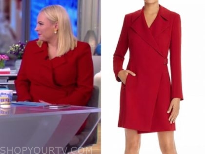 The View: December 2019 Meghan McCain's Red Blazer Wrap Dress | Shop ...