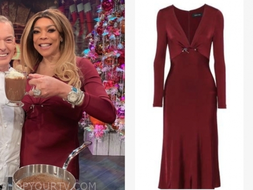 The Wendy Williams Show: December 2019 Wendy Williams's Burgundy Satin ...