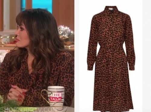 WornOnTV: Sheryl's leopard print zip down blouse on The Talk