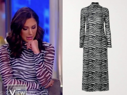 The View: December 2019 Abby Huntsman's Zebra Print Turtleneck Midi ...