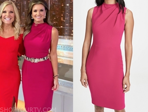 Fox and Friends: December 2019 Jillian Mele's Hot Pink Sheath Dress ...