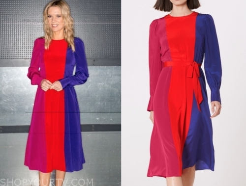 Good Morning Britain: December 2019 Charlotte Hawkins's Colorblock Midi ...