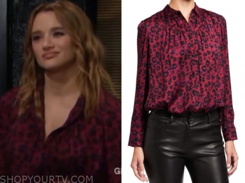 The Young and the Restless: December 2019 Summer's Red Leopard Blouse ...