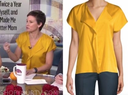 The Today Show: December 2019 Stephanie Gosk's Yellow Silk Top | Shop ...