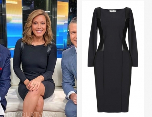 Fox And Friends: December 2019 Lisa Boothe's Black Leather Panel Sheath 