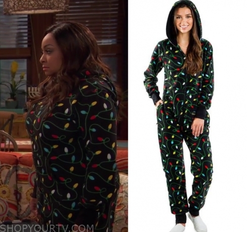 WornOnTV: Raven's lavender dog print pajamas on Ravens Home, Raven-Symoné