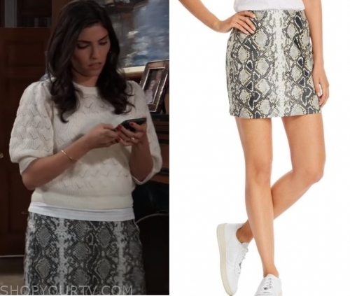 General Hospital: December 2019 Brook Lynn's Snakeprint Leather Skirt ...