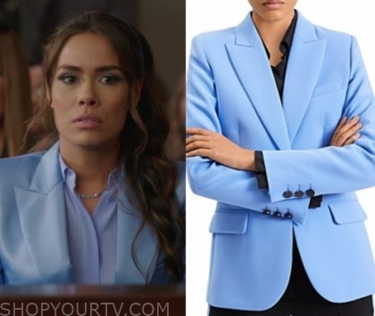 Dynasty: Season 3 Episode 8 Cristal's Blue Blazer | Shop Your TV